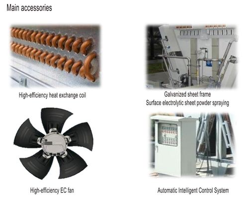 Gepersonaliseerd ontwerp droogkoeler afstandsradiator 42000m3/h voor Genset motor koeling